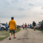 People waiting out the storm at Luck Reunion shot by Maggie boyd 