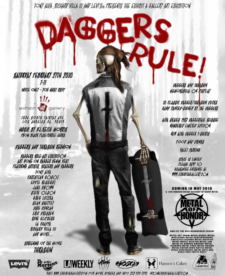 Daggers Rule! February 27 at Exhibit A Gallery! - Grimy Goods