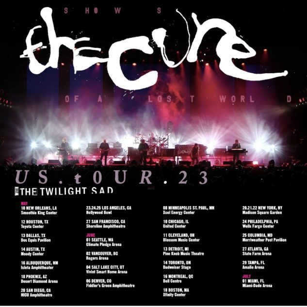 the cure 2023 tour poster