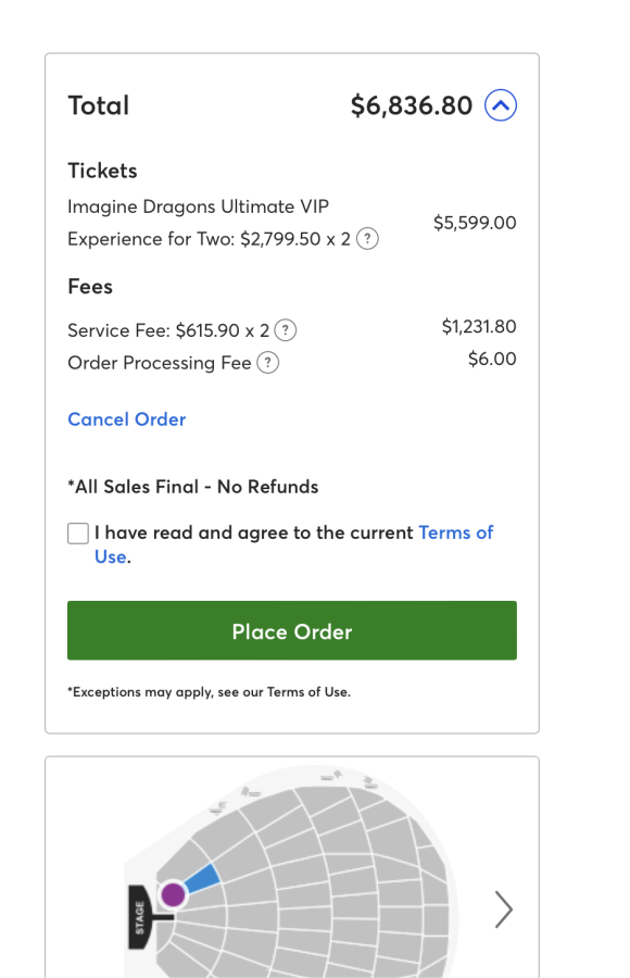 Imagine Dragons Ultimate VIP Experience Price cost