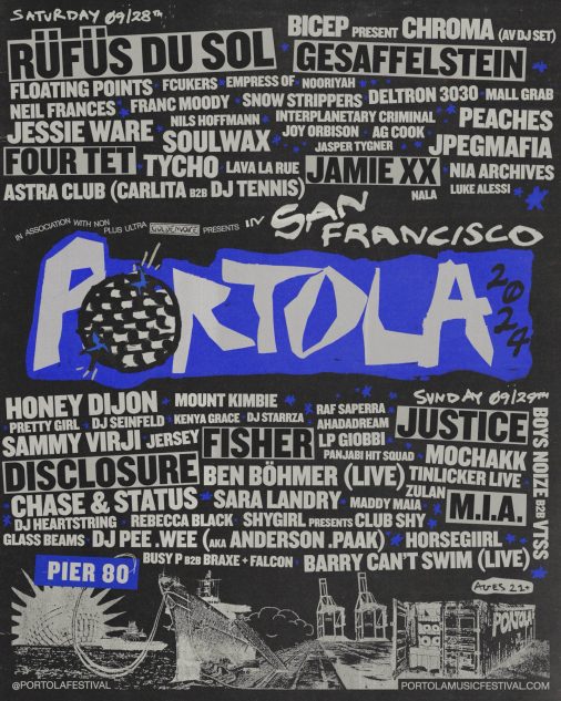 Portola music festival 2024 lineup poster